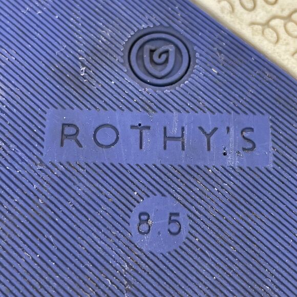 Rothy's The Original Slip On Sneaker Women’s 8.5 Athletic Boat Shoe Blue Stripe - Picture 8 of 16